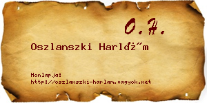 Oszlanszki Harlám névjegykártya
